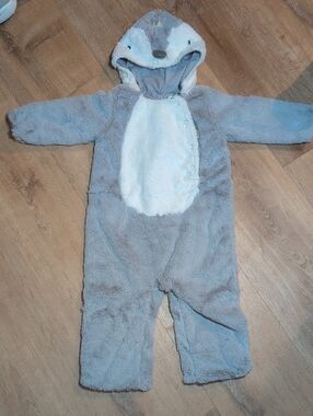 Pottery Barn Kids Penguin Fuzzy Onesie